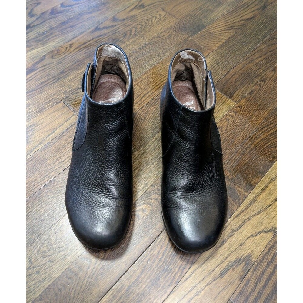 Dansko Fifi Women’s Size EU 40 US 9 UK 7 Black Leather Zip Ankle Boots Booties